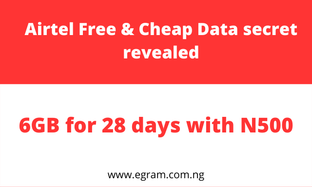 Read more about the article Airtel Free data and how to get 6GB with just N500 for 28 days